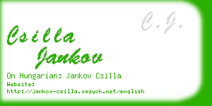 csilla jankov business card